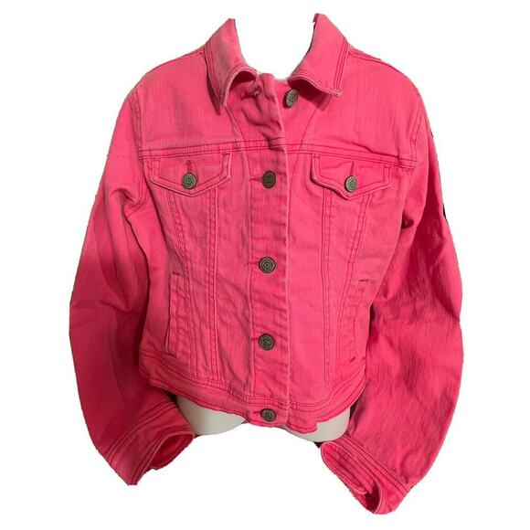 Old Navy Other - JACKET Old Navy Girls Pink Jean Jacket Size Large